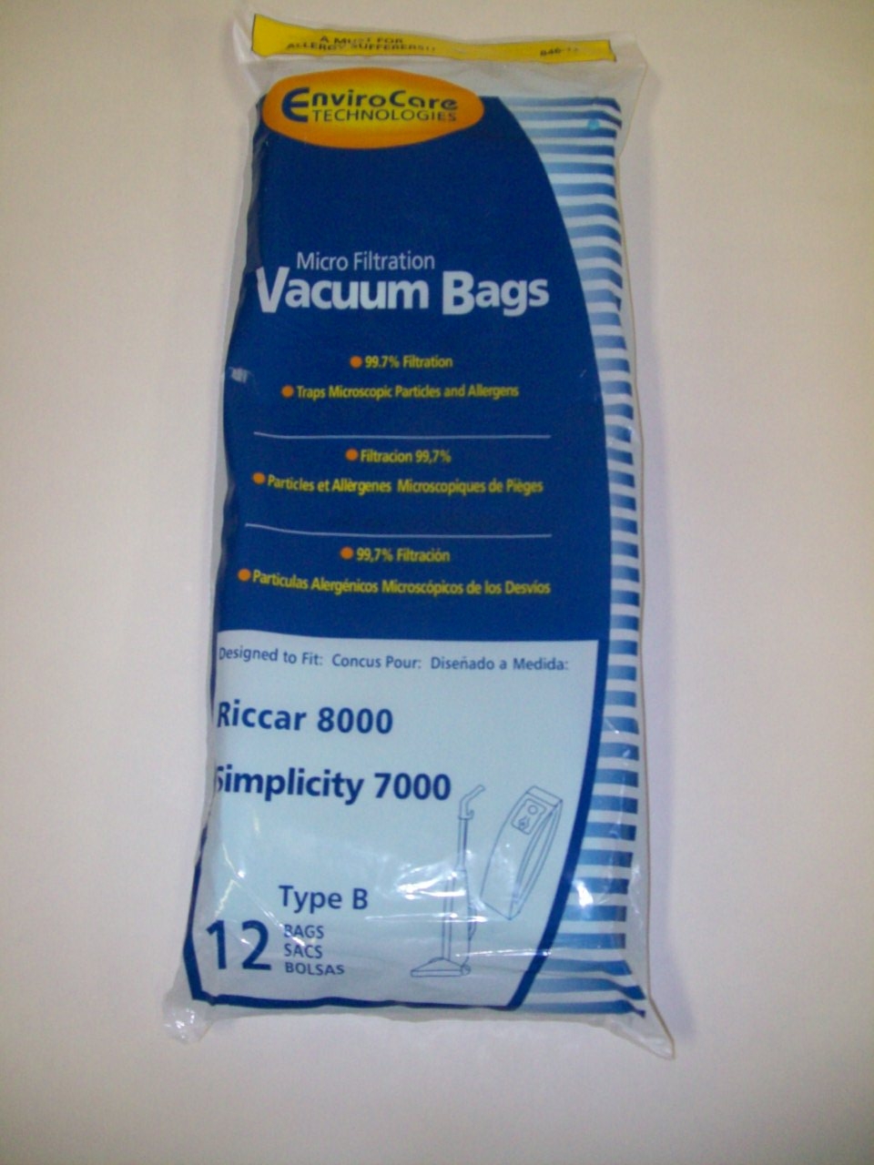 Simplicity 7000 Riccar 8000 Bag Type B Micron - Generic - 12 Pck