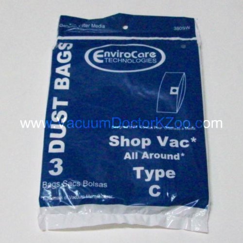 Shop Vac Bag Type C All Around QS50 3 Gallon 3 pck - Generic