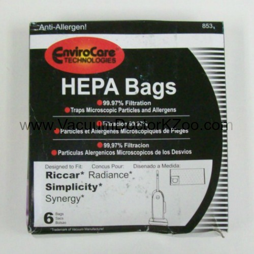 Simplicity Synergy Riccar Radiance Bag Type X HEPA - Generic - 6 pck