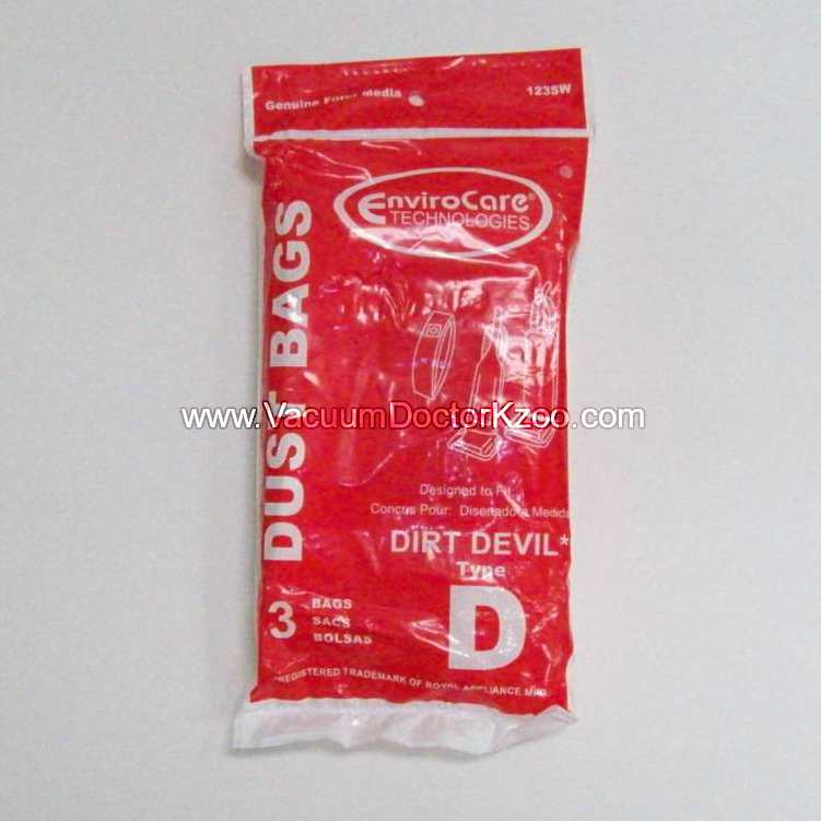 Dirt Devil Bag Type D- Generic - 3 pck